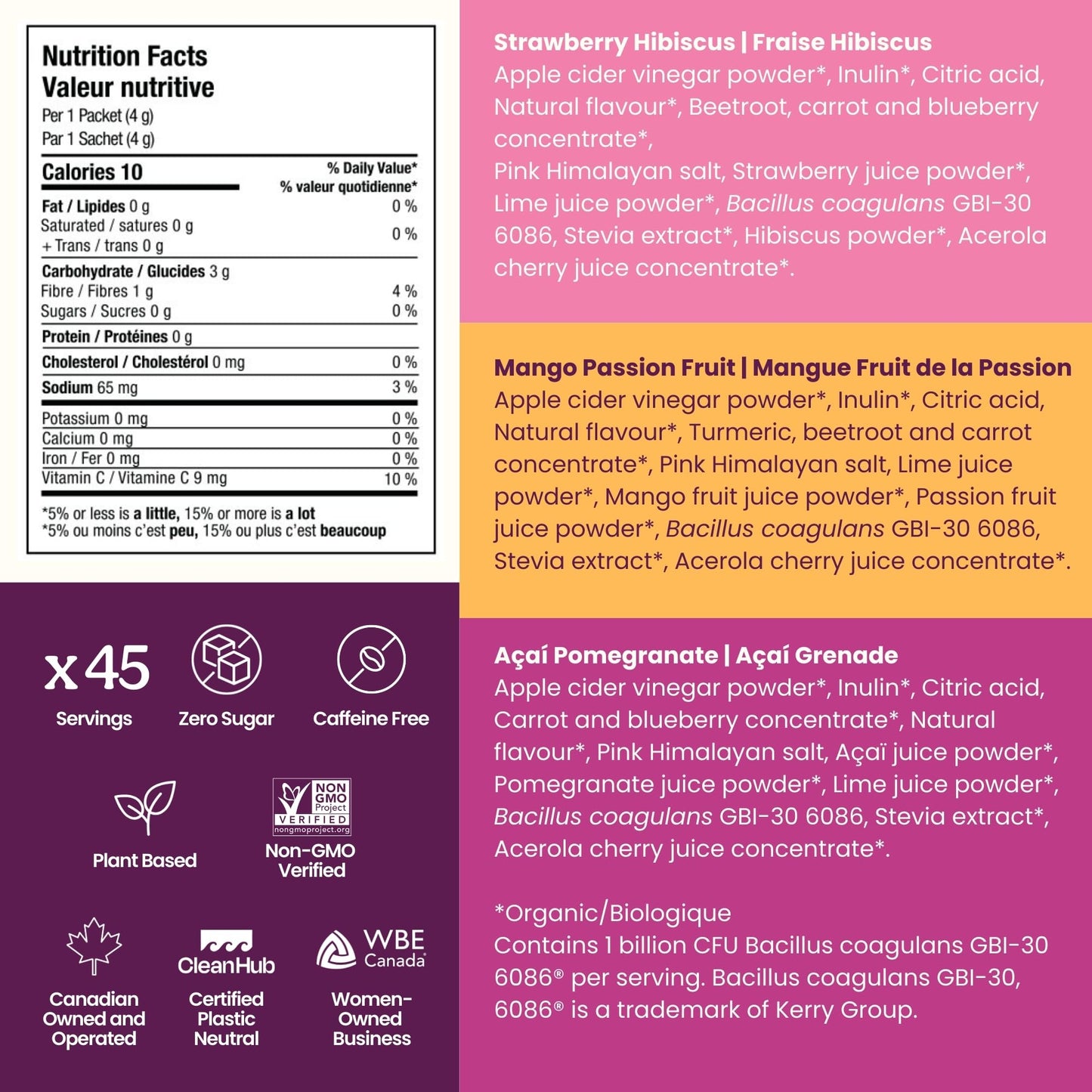 Blume SuperBelly Variety Pack – Gut Health Hydration Sticks, Sugar-Free Electrolytes, 45 Count