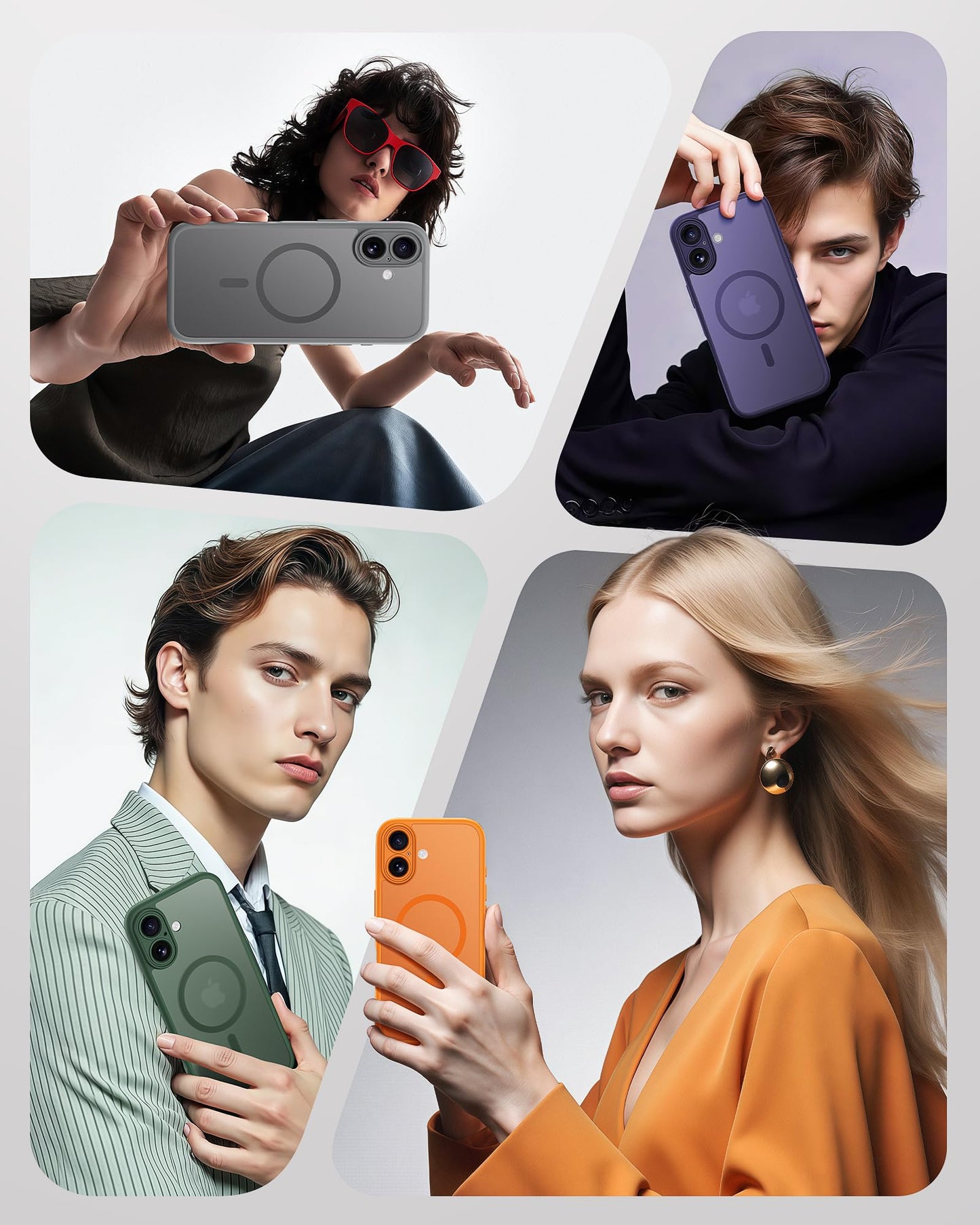 TOCOL for iPhone 17 Case, Full Camera Protection, Built-in Magnetic Ring, Compatible with Magsafe, Drop Protection, Translucent Matte Phone Case for iPhone 17 6.3 inch (Alpine Green)
