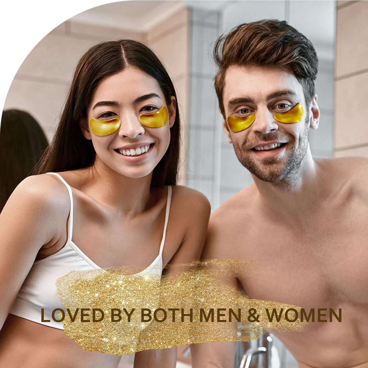 Under Eye Patches (30 Pairs), 24k Gold Eye Patches for Women and Men, Bachelorette Party Favors, Birthday Gift for Women - Skincare Self Care - USA Tested - Available at All In One Marketplace Canada