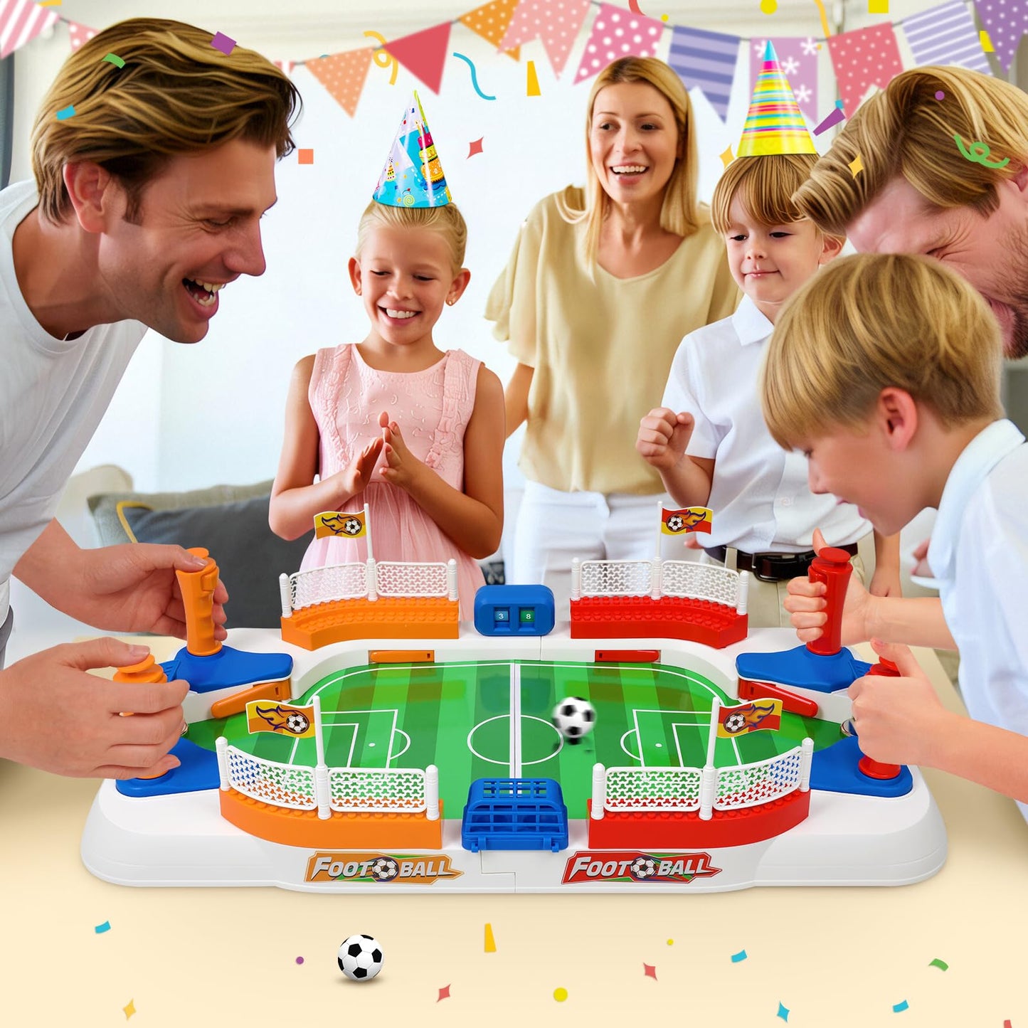 Mini Foosball Table Game for Kids Soccer Game Set Gifts Boys Toy Football Games Board for Indoor Sports Game Room Pinball Interactive Birthday Gift Toys for 3 4 5 6 7 8-12 Year Old Family Gatherings - Available at All In One Marketplace Canada