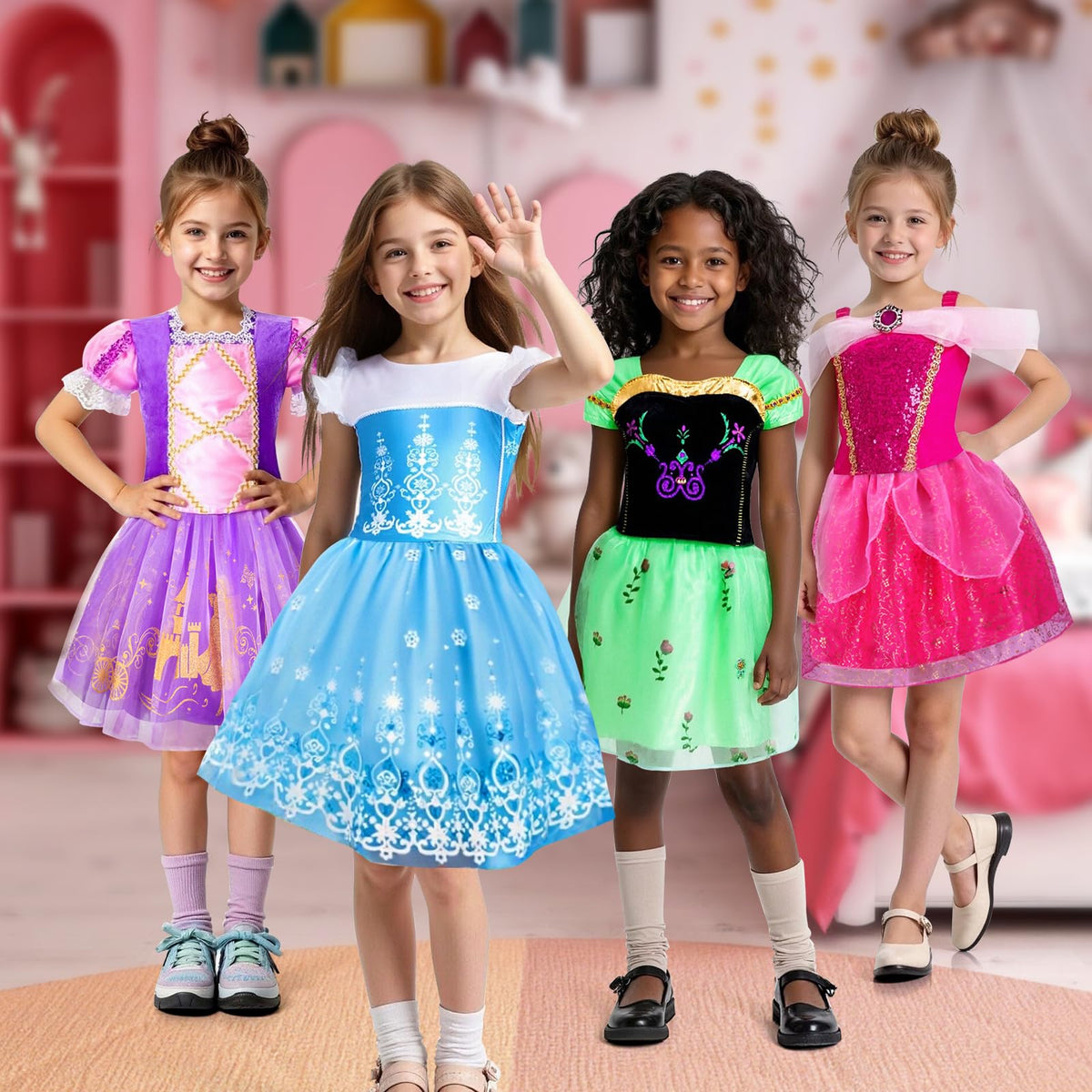Meland Princess Dress Up for Girls 3-8, Kids Costume with Cape & Toy 🍁 All In One Marketplace Canada