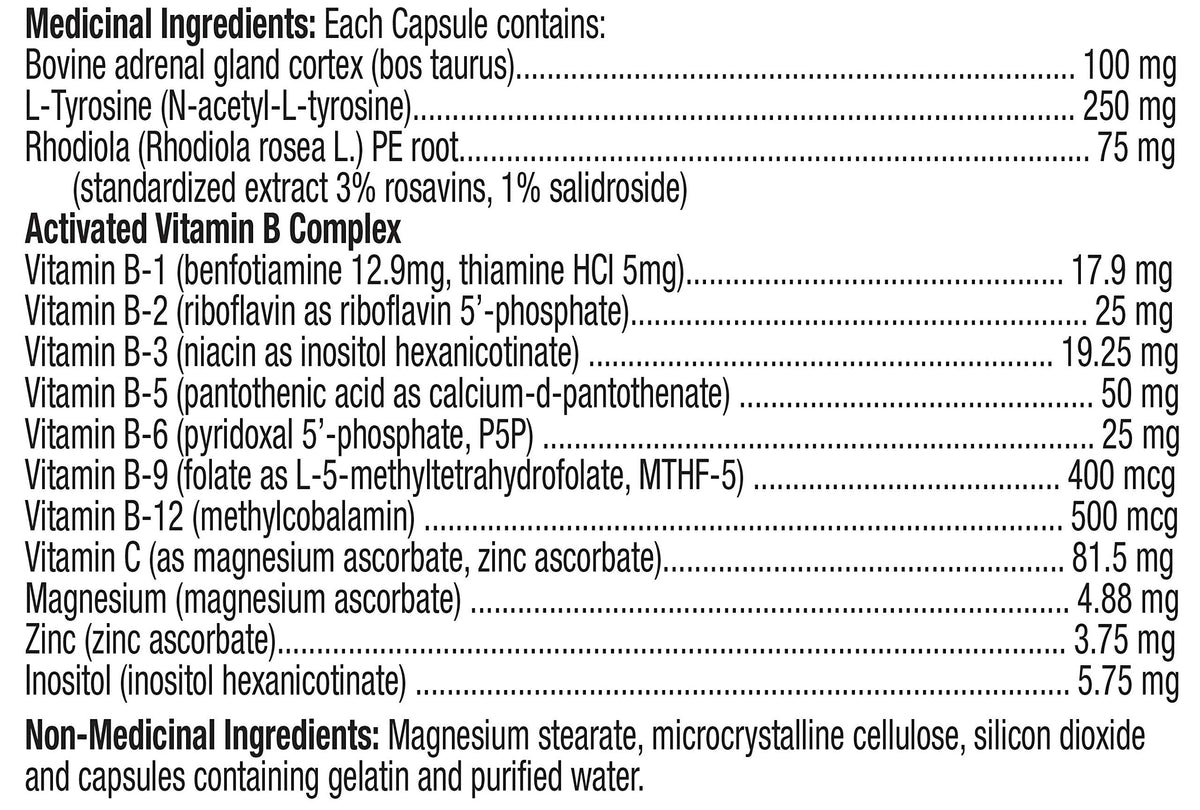 Prairie Naturals Adrenal-Force - Bovine Adrenal Cortex Gland Capsule - 60 Count