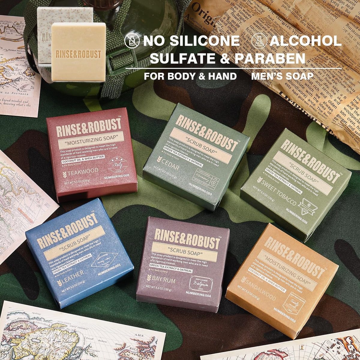 Soap Bar Rinse & Robust Mens Soap 6Pack Bar Soap for Men 150g(Pack of 6) 🍁 All In One Marketplace Canada