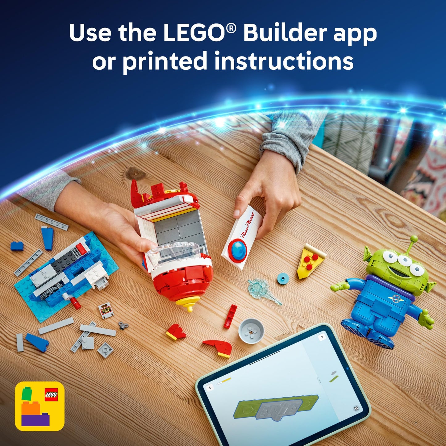 LEGO Disney and Pixar Toy Story Alien with Pizza Planet Rocket Ride - Building Toy for Girls & Boys, Ages 9+ - Disney Gift Idea - Kids Bedroom Decor - 43307 - Available at All In One Marketplace Canada