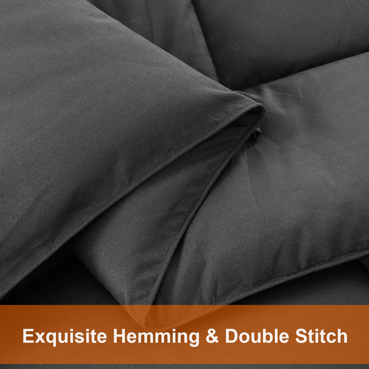 All Season Queen Comforter Set 3 PCs Soft Quilted Down Alternative Comforter+2 Pillow Shams with Corner Tabs,Winter Summer Warm Fluffy,Machine Washable (Queen, Grey) 🍁 All In One Marketplace Canada