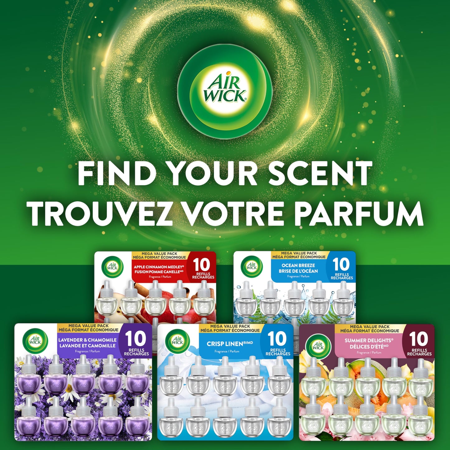 Air Wick Plug In Scented Oil Air Freshener Refills for Home – Infused with Essential Oils – 10 Count – Hawaii Tropical Paradise Scent – Mega Value Pack 🍁 All In One Marketplace Canada