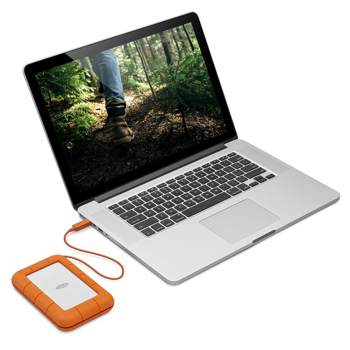 LaCie Rugged USB-C 4TB External Hard Drive Portable HDD – USB 3.0, Drop Shock Dust Rain Resistant Shuttle Drive, for Mac and PC Computer Desktop Workstation Laptop, 1 Month Adobe CC (STFR4000800)