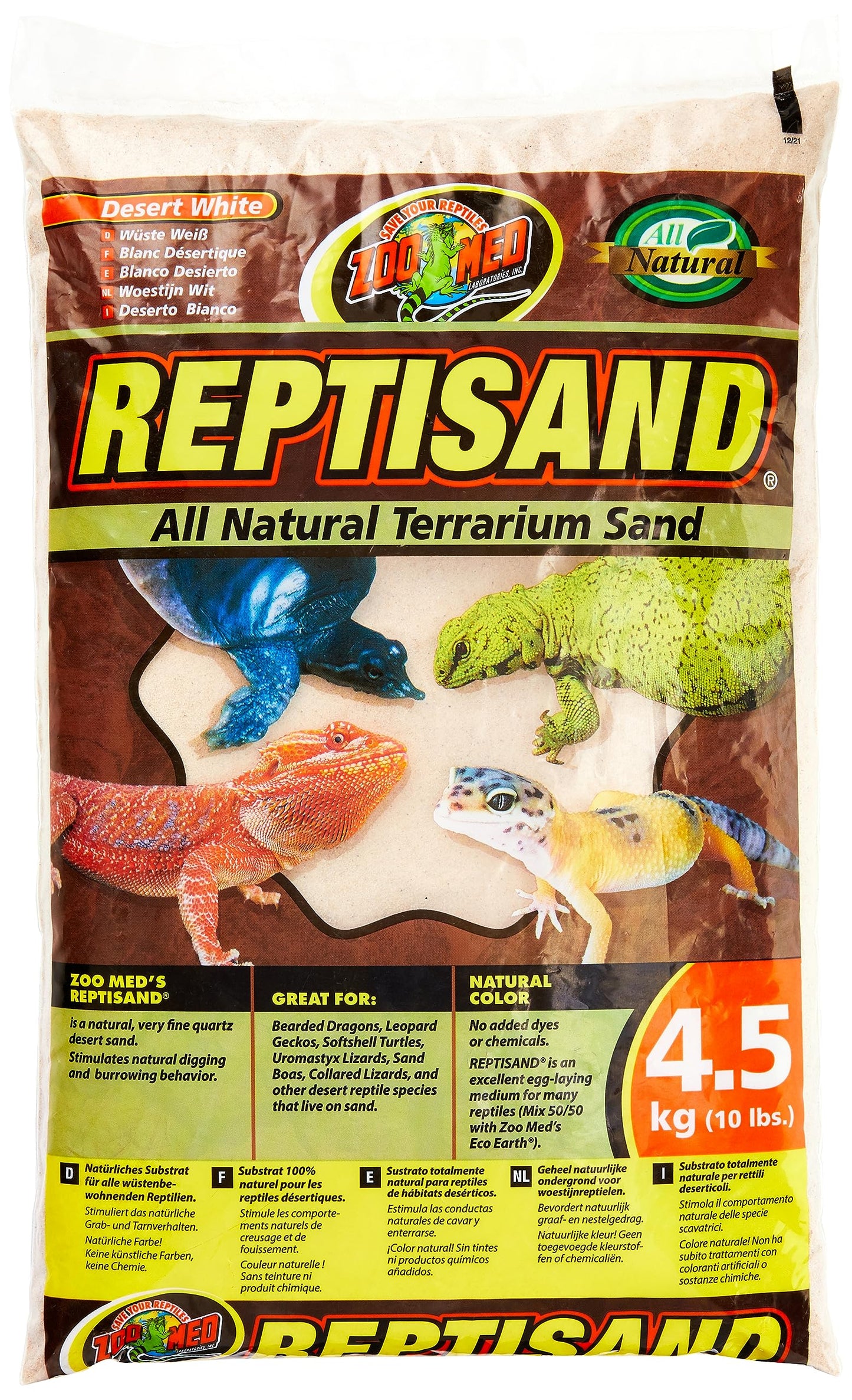 Zoo Med Labs ReptiSand Terrarium Sand, Desert White, 10-Pound 🍁 All In One Marketplace Canada Zoo Med