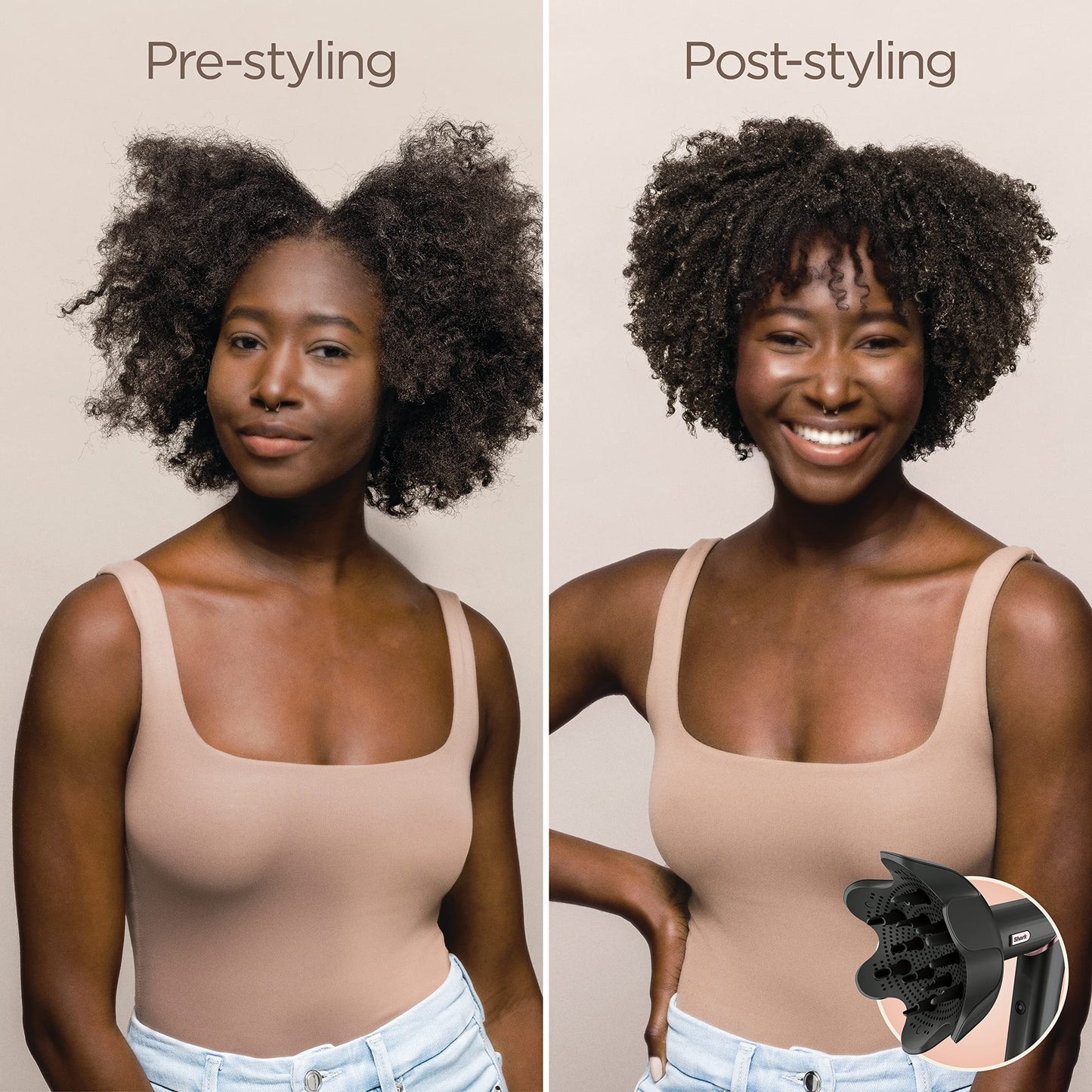 Shark Hair Dryer | FlexStyle Hair Styling System | Portable & Powerful Blow Dryer Brush | Hair Curler & Volumizer | 6 Styling Tools Included | Best for All Hair Types | Black | HD440BKC