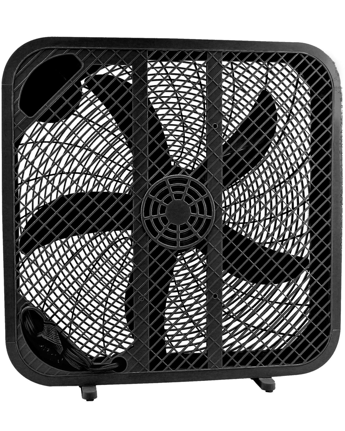 Genesis 20" Box Fan, 3 Settings, Max Cooling Technology, Carry Handle, Black (G20BOX-BLK) Genesis