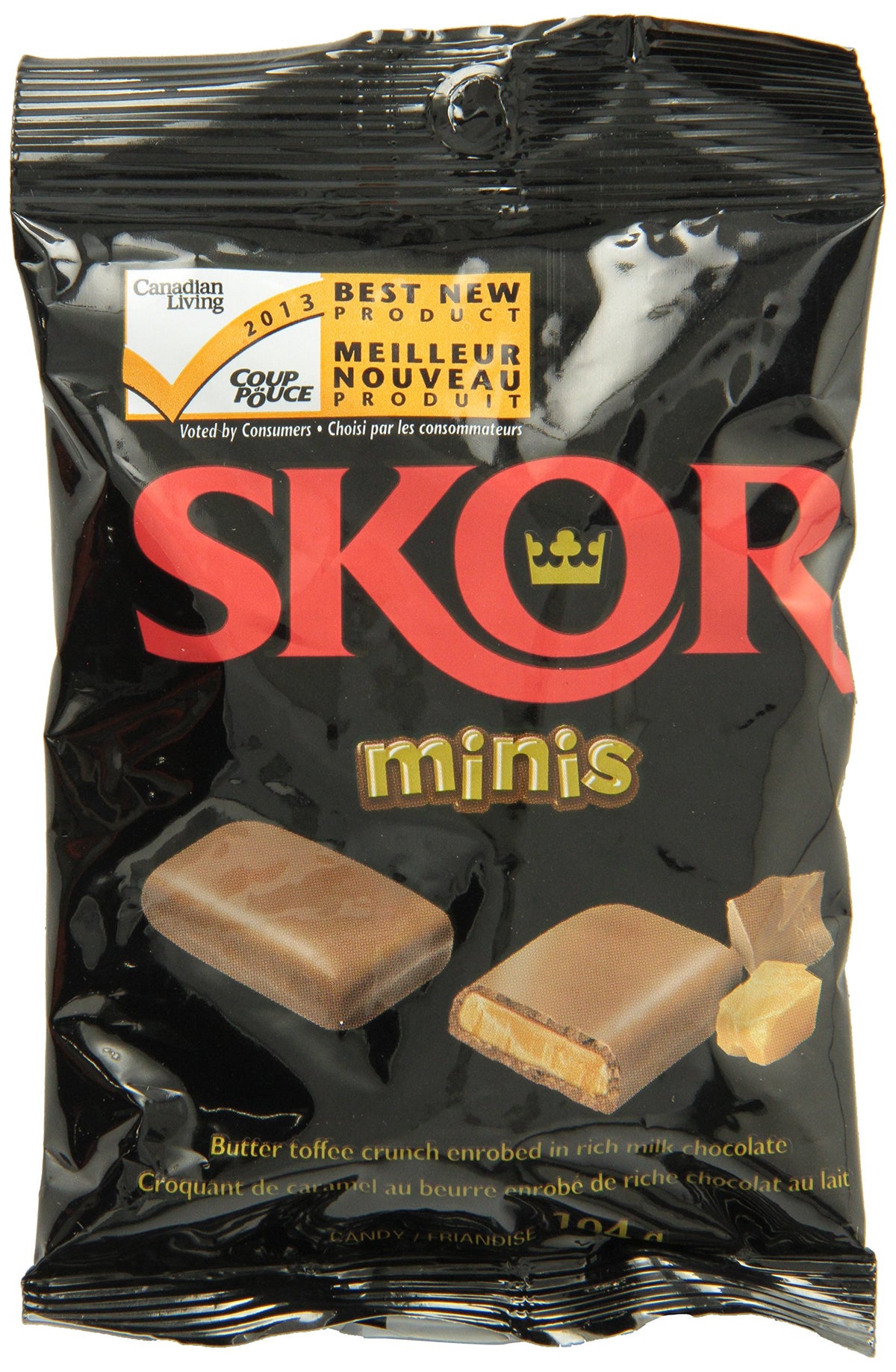 Skor Chocolate Candy Bars with Buttered Toffee, Halloween Candy, Skor Candy, Mini Candy to Share, 104g (10 Count)