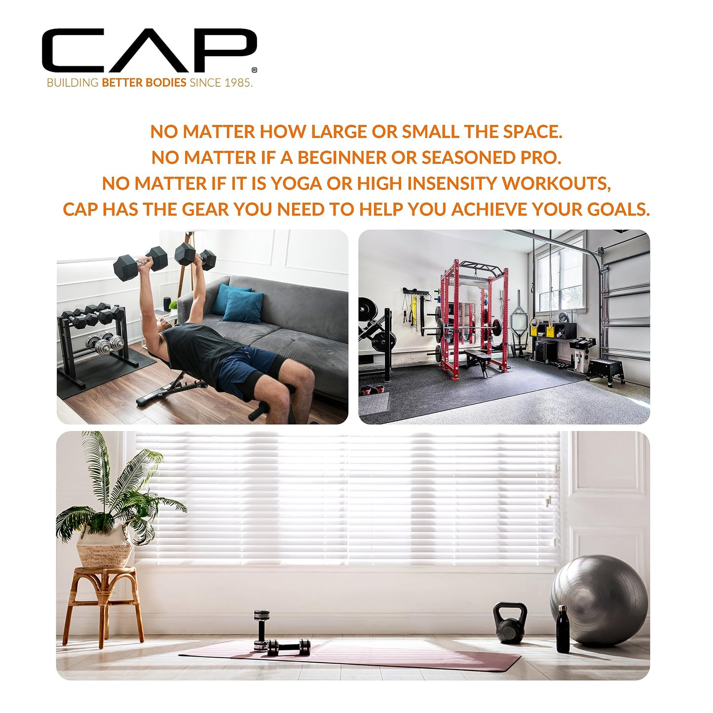 CAP Barbell 10 LB Coated Hex Dumbbell Weight Pair with Padded Grip