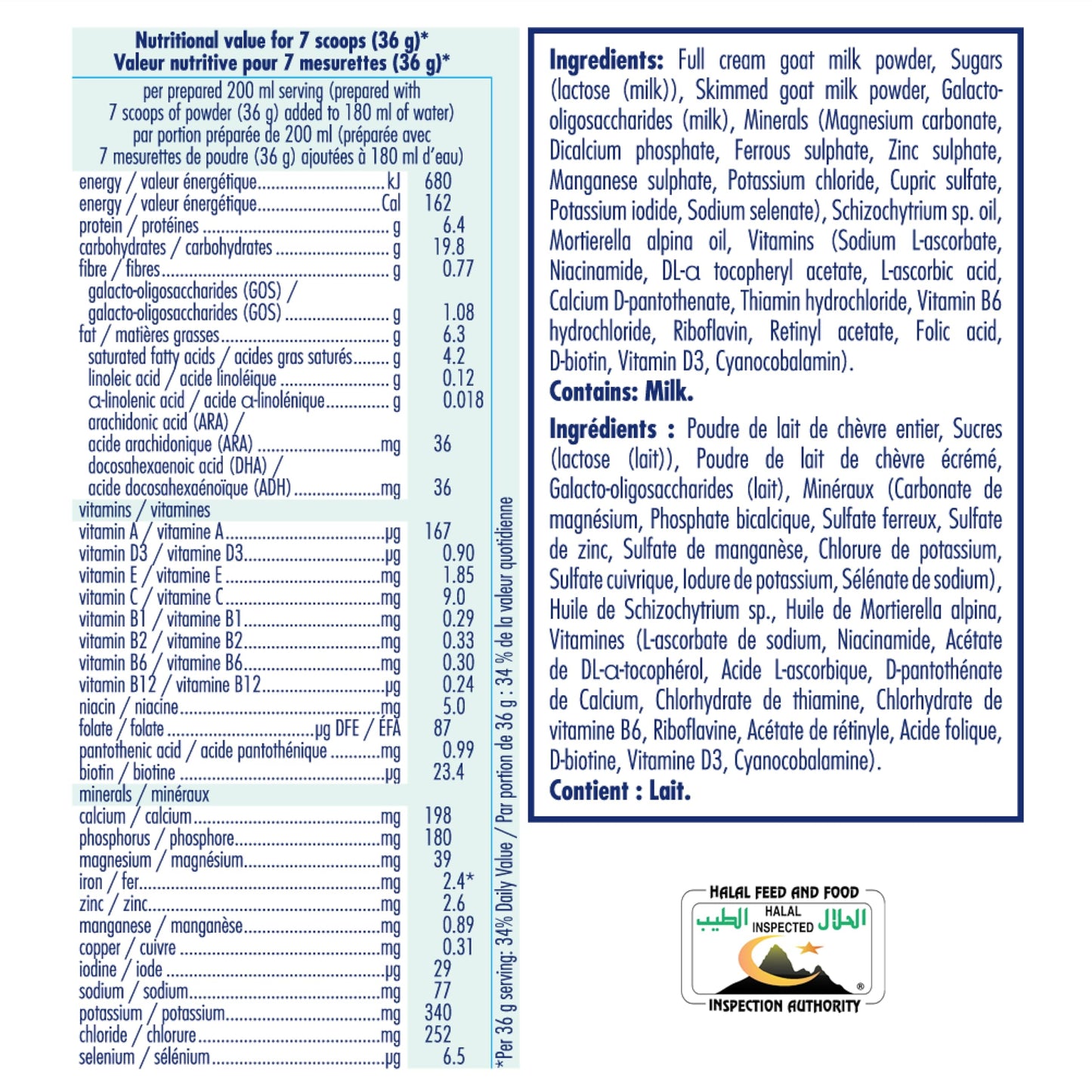Kabrita Goat Milk Toddler Formula - Ages 12-36 Months - Vitamin D, Iron & DHA - 800g