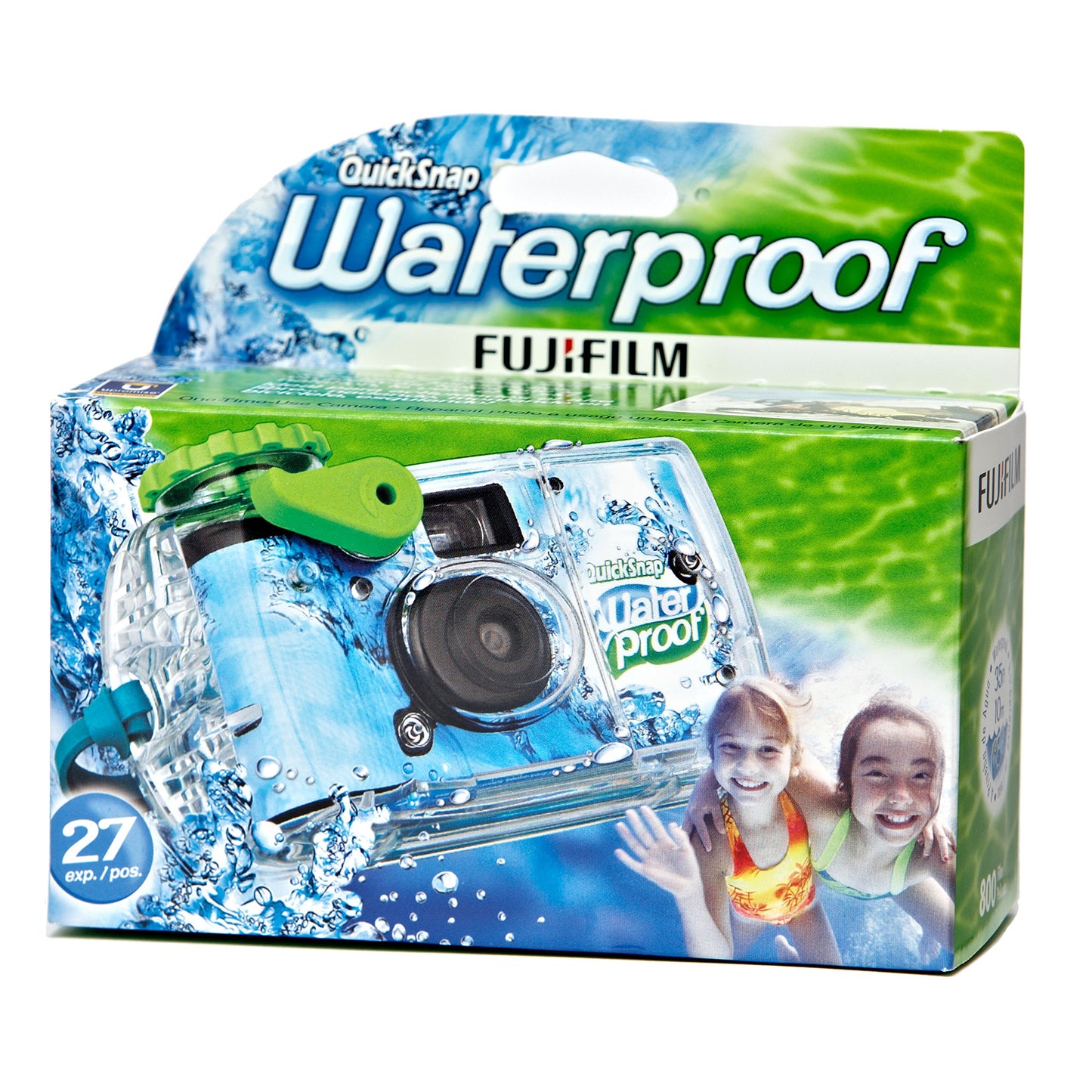 Fujifilm QuickSnap Waterproof Single Use Camera 800 (27 Exposures) Blue/Green/White π All In One Marketplace Canada