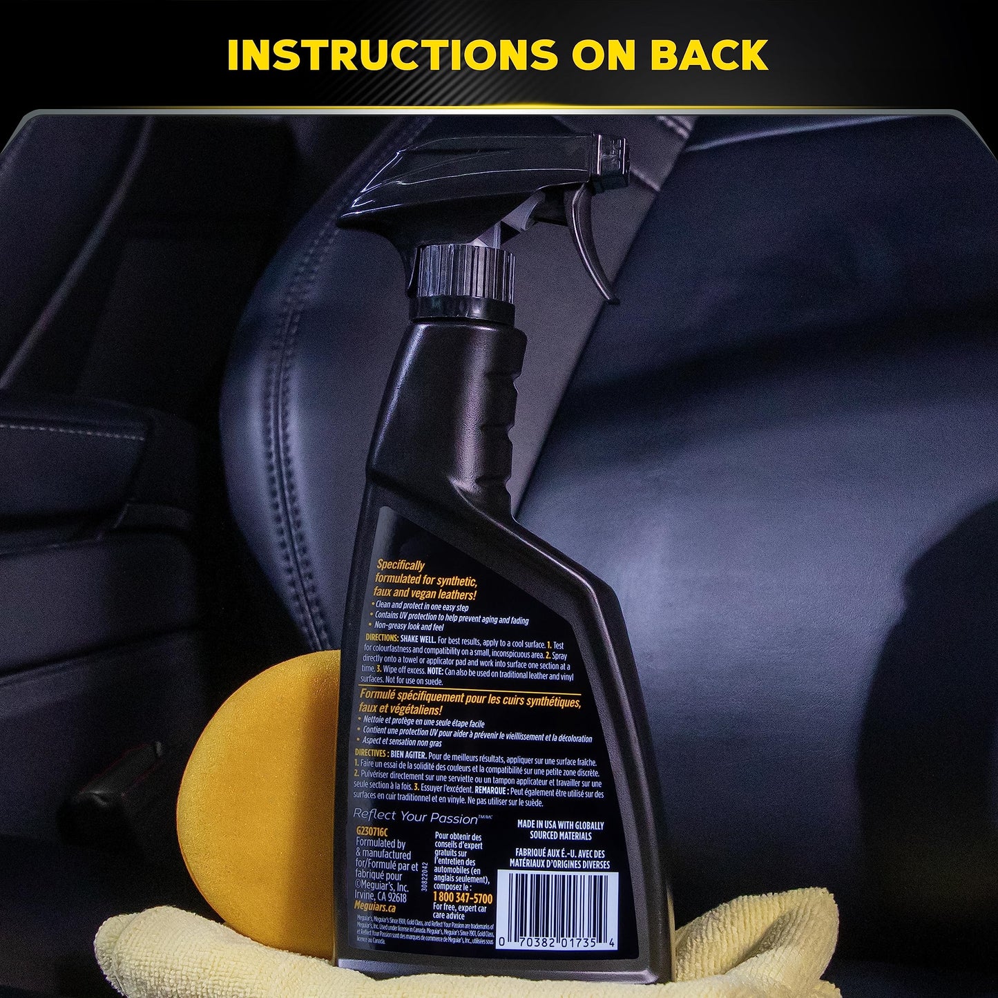 Meguiar's Gold Class Synthetic Leather Cleaner & Conditioner - G230716C - 15.2 oz