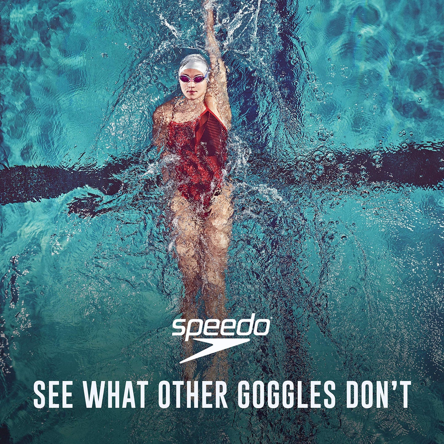 Speedo Vanquisher 2.0 Mirrored Swim Goggles, Panoramic, Anti-Glare, Anti-Fog with UV Protection, Horizon Blue, 1SZ π All In One Marketplace Canada
