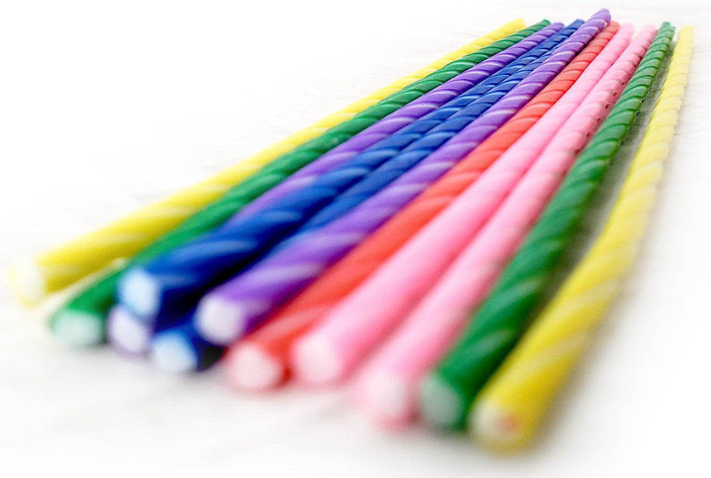 Cake Candle - 6.5" Assorted Colours (12 pk) - 45196