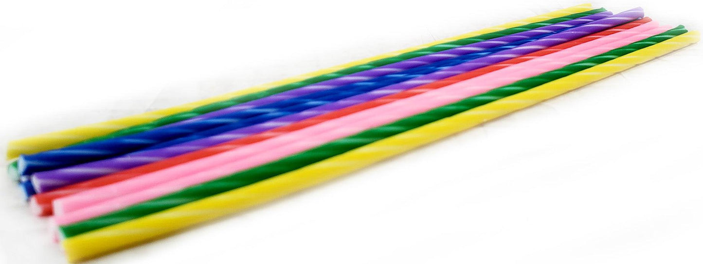 Cake Candle - 6.5" Assorted Colours (12 pk) - 45196