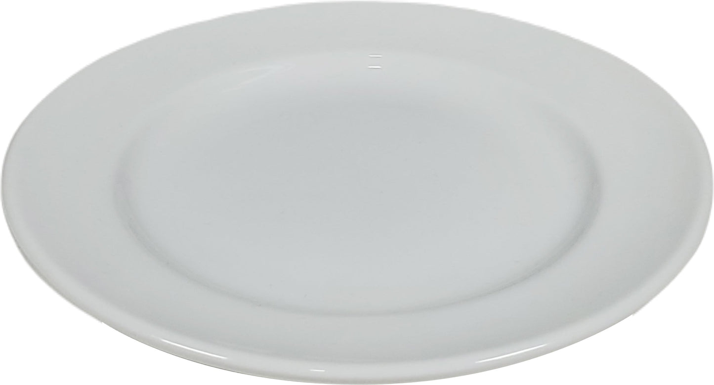 Pro-Kitchen - 7" Wide Rim Ceramic Plate - A1002-7