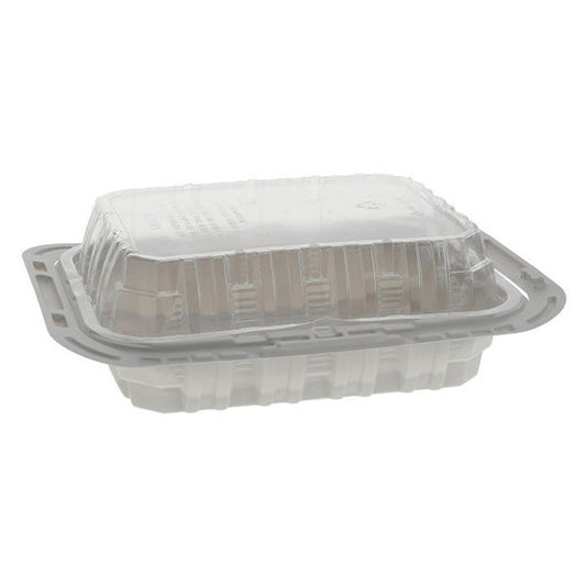 PACTIV EVERGREEN - 4 PIECE MFPP CHICKEN BARN CONTAINER WHITE CLEAR LID 100CT
