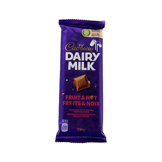 MONDELEZ - CADBURY DAIRY MILK FRUIT AND NUT FAMILY BAR 24x100GR
