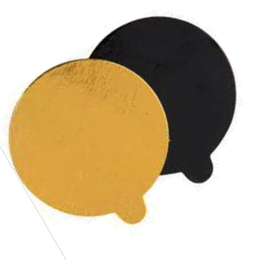 ENJAY - 4" ROUND GOLD/BLACK PORTION SERVERS 500EA