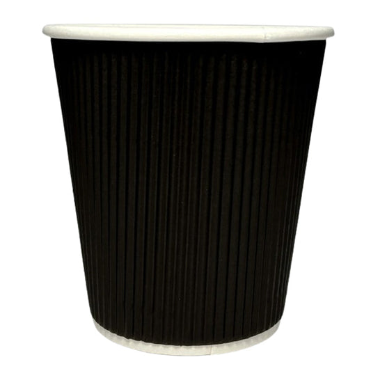 MAHER PRODUCTS - 12oz  BLACK RIPPLE WALL CUP 20x25 CT