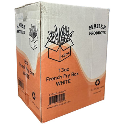 MAHER - FRENCH FRY BOX WHITE 13oz 10x50 PK