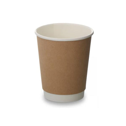 MAHER - 8oz BROWN DOUBLE WALL CUP 20x25 PK