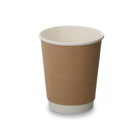 MAHER - 8oz BROWN DOUBLE WALL CUP 20x25 PK