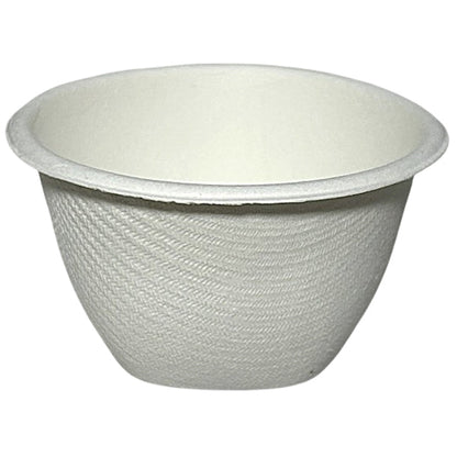 MAER NATURALS - BAGASSE 2 oz POTS AVEC COUVERCLE, PAQUET DE 1000