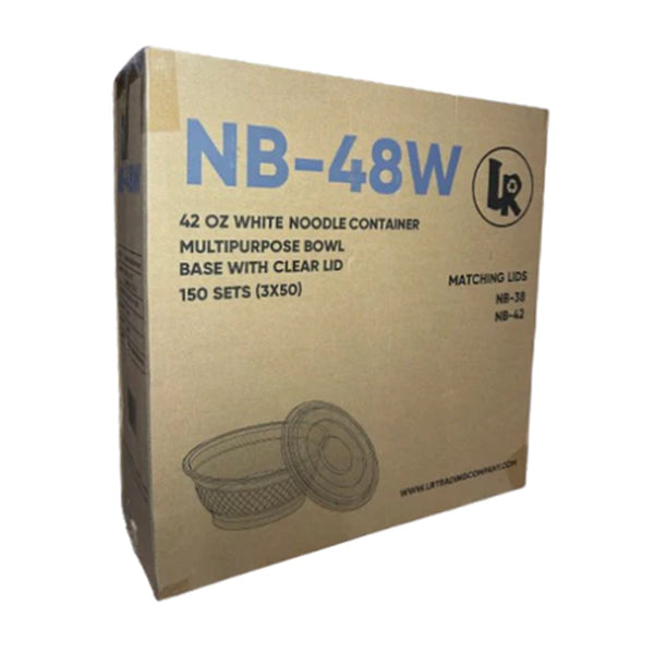LR - Bol à nouilles blanc 42 oz (1,25 L) - Lot de 150 unités