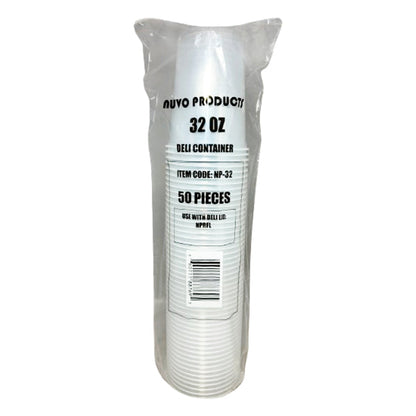 NUVO - 32OZ ROUND DELI CONTAINER 10x50 EA