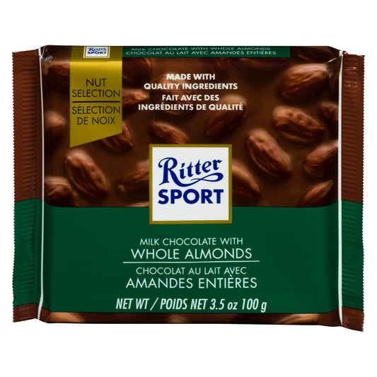 RITTER - MILK WHOLE ALMOND 11x100 GR