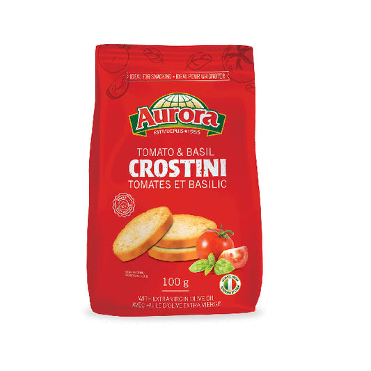 AURORA - CROSTINI TOMATO AND BASIL 10x100 GR