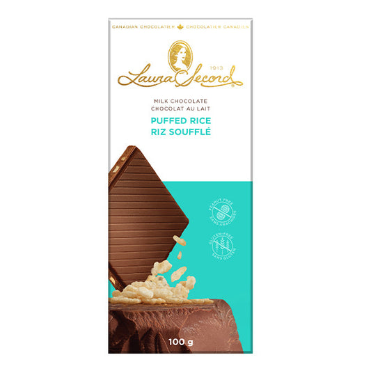 LAURA SECORD - MILK CHOCOLATE W/ CRISPY RICE BAR 12x100 GR