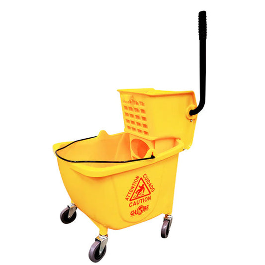 Globe - Sidepress Bucket And Wringer Yellow 35Qt - Canadian Distribution