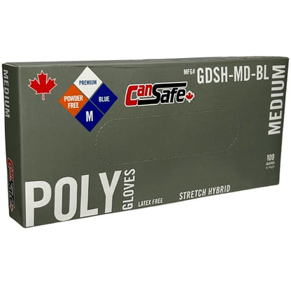 Safety Zone - Blue Poly Gloves Medium Gdsh-Md-Bl 10X100 Ea - Canadian Distribution