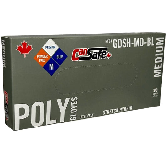 Safety Zone - Blue Poly Gloves Medium Gdsh-Md-Bl 10X100 Ea - Canadian Distribution