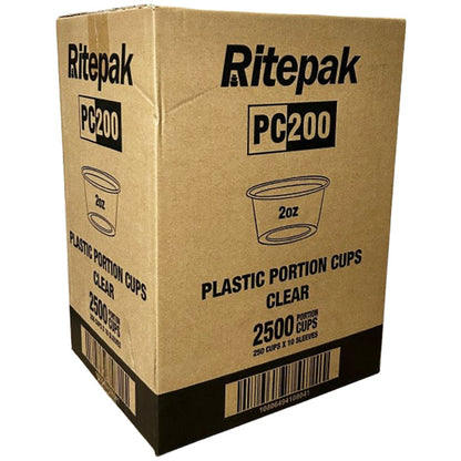 RITEPAK - 2oz CLEAR PLASTIC PORTION CUPS 10x250 EA