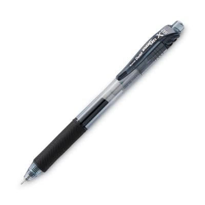 Pentel EnerGel X Retractable Gel Pen, 0.5mm Needle Tip, Black Ink, 12PK