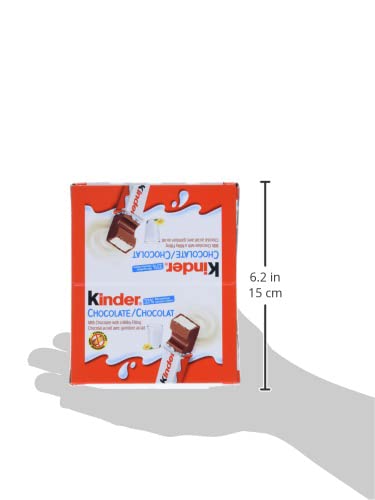 Kinder Chocolate Bars - Pack of 36 Individual Wrapped Milk Chocolate Treats (21g each)