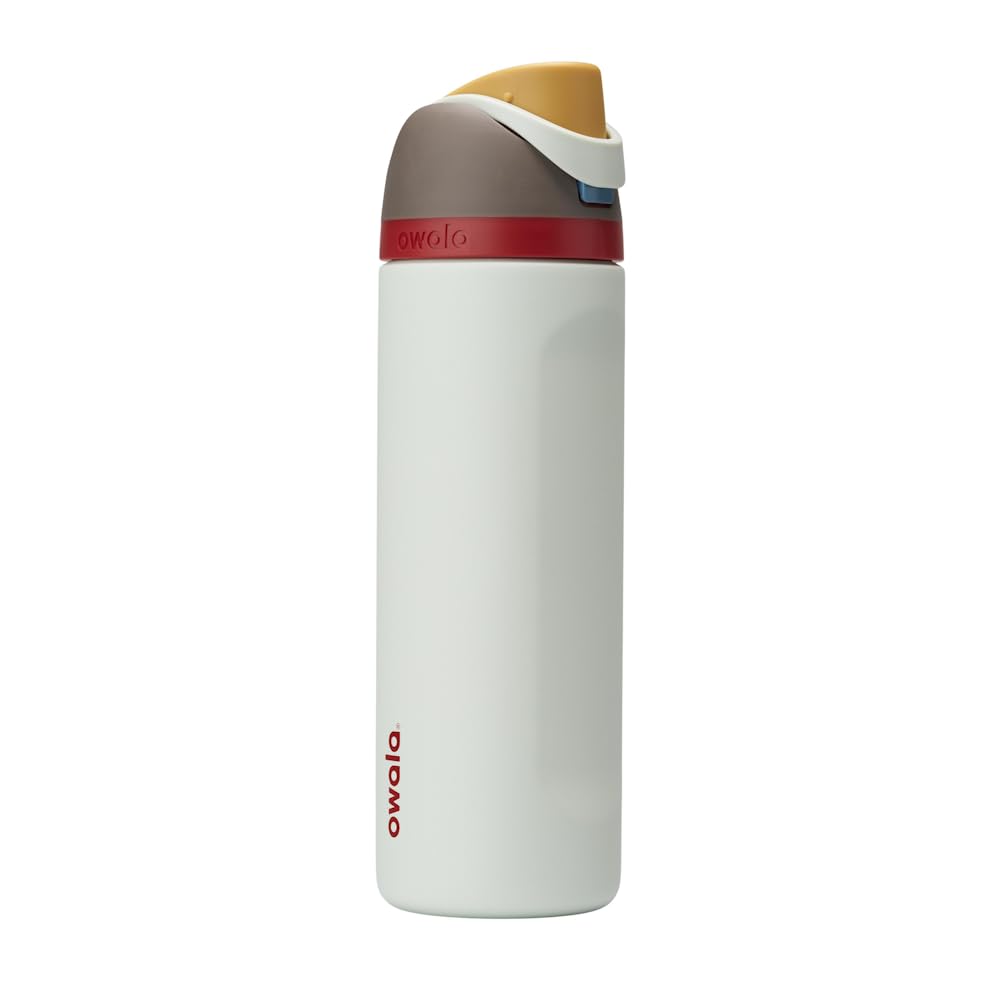 Bouteille d'eau isolée en acier inoxydable Owala FreeSip avec paille pour le sport et les voyages, sans BPA, 710 ml, Boneyard