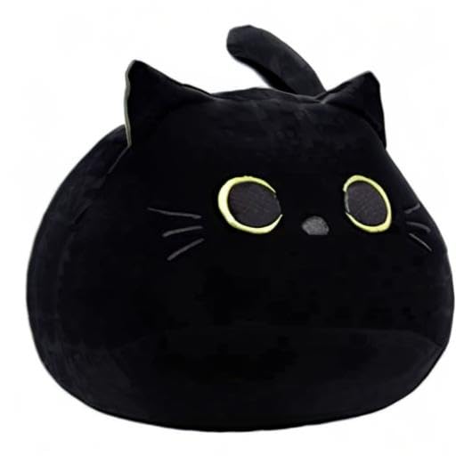 WeBingo Black Cat Plush Toy 16'', Giant Cat Stuffed Animal Plushies Pillow for Girl Boy Kid Adult, Large Big Soft Gift for Birthday Christmas Valentine's Day Home Decor 🍁 All In One Marketplace Canada