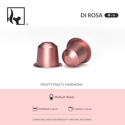 NERO AMORE Espresso Capsule Collection - 60 Nespresso-Compatible Pods with Rosa, D'Oro & D'Argento Varieties