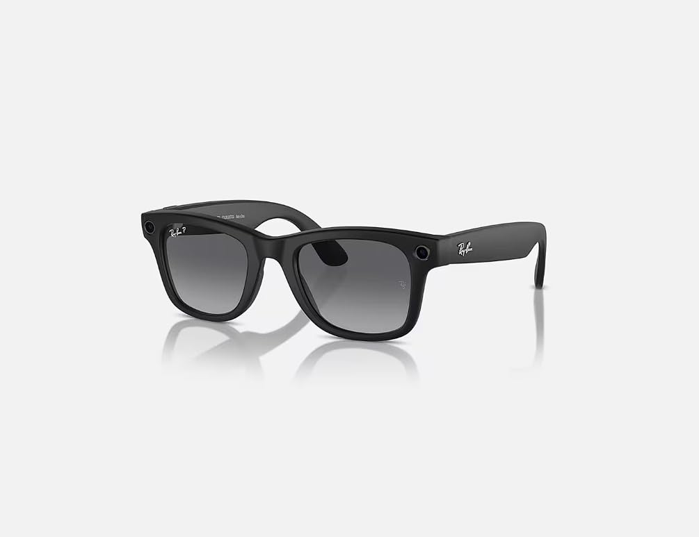 Ray-Ban Meta Glasses, Wayfarer - Matte Black/Polarized Gradient Graphite Meta
