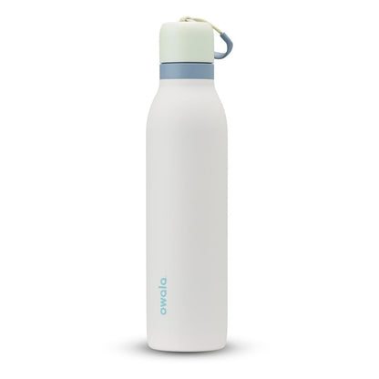 Owala FreeSip Twist Insulated Stainless Steel Water Bottle with Straw for Sports and Travel, BPA-Free, 24-oz, Green/White (Iced Breeze)