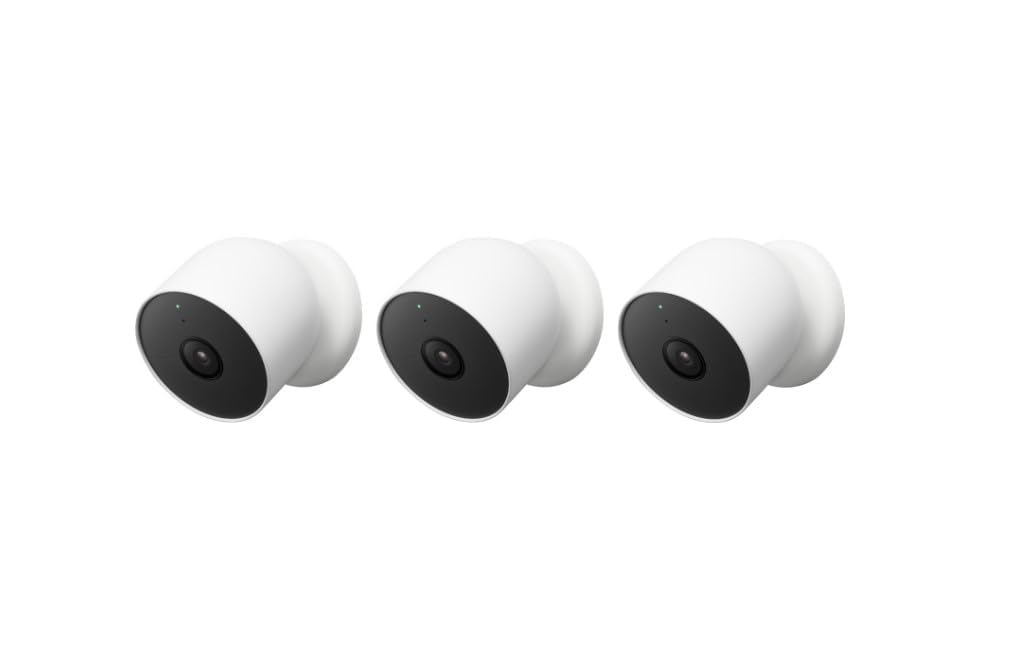 Google Nest Cam (Outdoor or Indoor, Battery) - 3-Pack