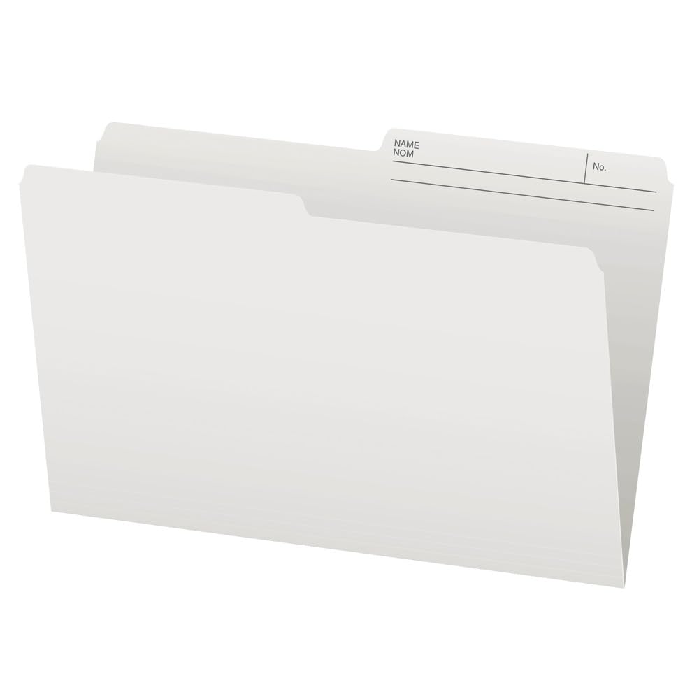 Pendaflex File Folders - Ivory/White Colour File Organizers, 1/2 Cut Tab, Legal Size, Durable Paper Stock, 100/Box, Ideal for Office, Home, and School Organization Pendaflex