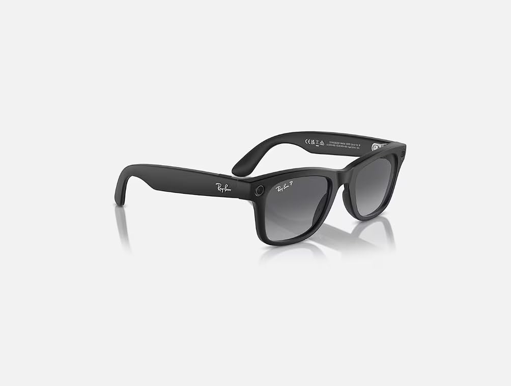 Ray-Ban Meta Glasses, Wayfarer - Matte Black/Polarized Gradient Graphite Meta